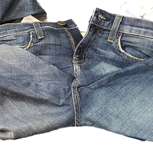 CURRENT/ELLIOTT THE STILETTO TOWNIE W/SLANTED STEP HEM TUXEDO STRIPE DENIM JEANS - Picture 11 of 16